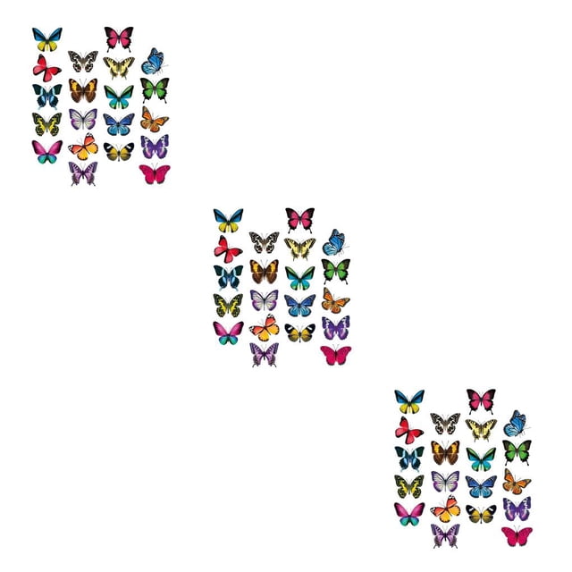 Toystoory Pegatinas de mariposa para ventana, adhesivos anticolisión para ventana, calcomanías reutilizables, película para vidrieras Type1 NO1 Toystoory CBP441475