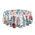 thumbnail image 5 of Pioneer Flower Floral Print Pattern Round Tablecloth 60"x60",Wrinkle Wipeable Table Cloth for Kitchen Dining Room Picnic Patio Party, 5 of 6