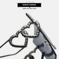 thumbnail image 4 of 5.8in Rimless Heart Sunglasses for Women Fashion Metal Frame Oversized Shield Sun Glasses, Trendy Love Shape UV Protection Eyewear for Party Travel, 4 of 9