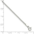 thumbnail image 2 of 925 Sterling Silver 2mm Rolo Chain Anklet 9 Inch Spring-Ring Anklet for Women and Men - 1.7 Grams, 2 of 2