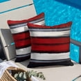 thumbnail image 4 of Red And Black Strip Throw Pillow Cover Classic Modern Art Cotton Linen Cushion Cover Throw Pillow Case with Invisible Zipper for Couch Sofa Bed Chair Car 16x16 Inch, 4 of 14