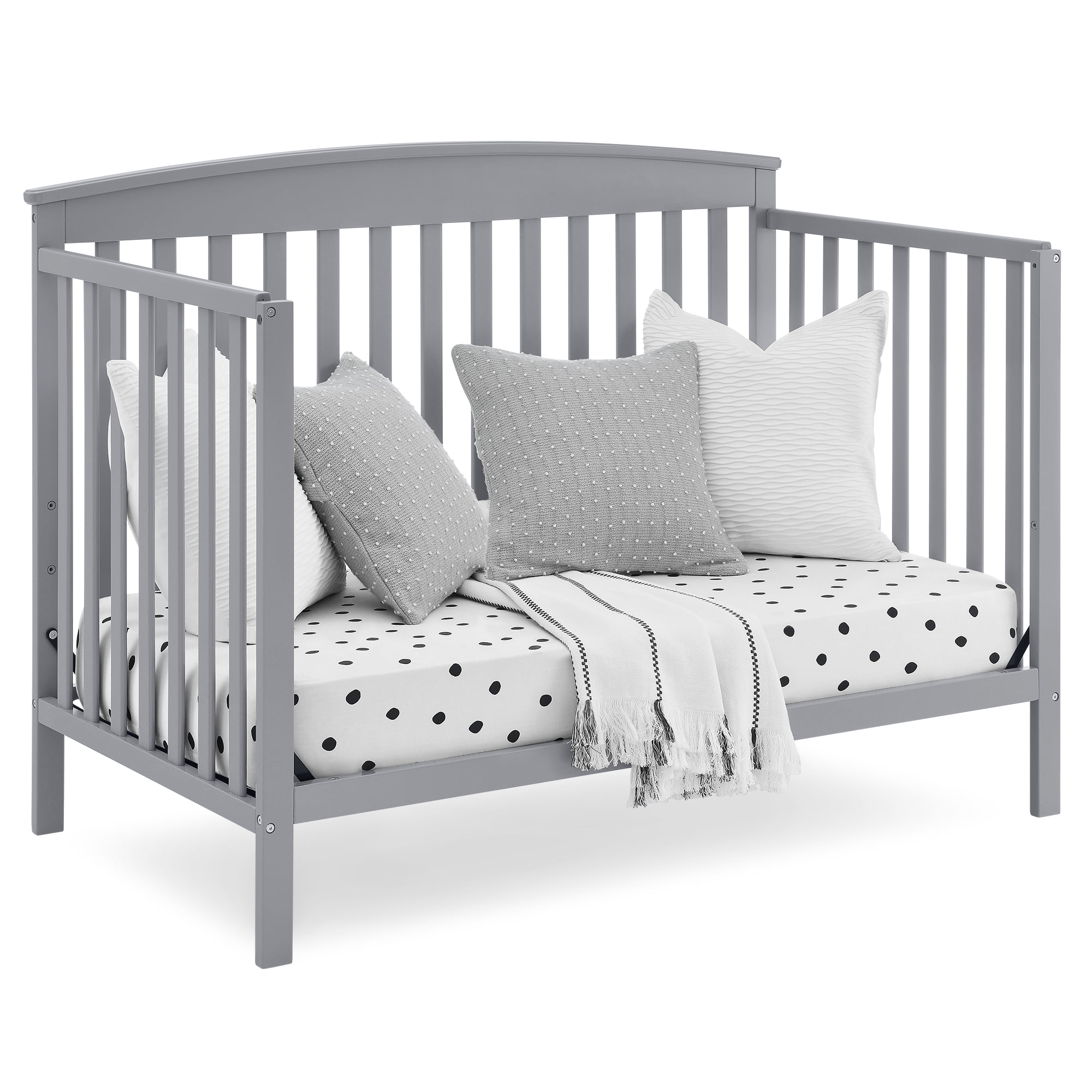 Delta Children Hanover 6-in-1 Convertible Baby Crib, Grey