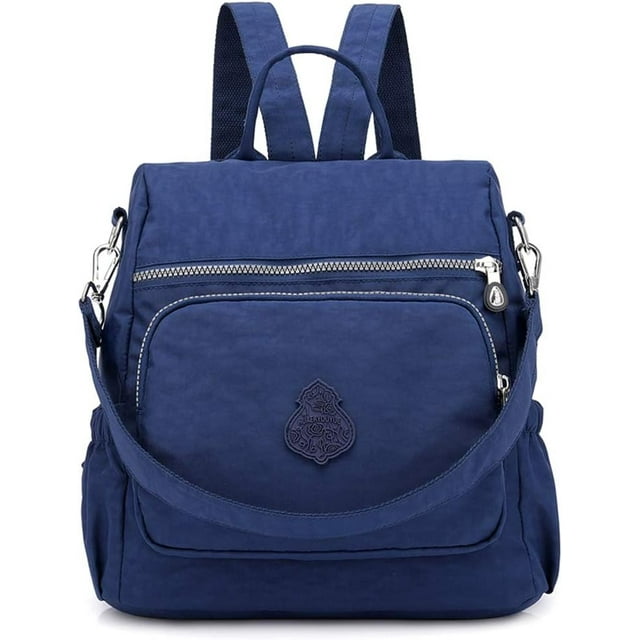 LHSHIDU Women Shoulder Backpack Multi-Pocket Nylon Purse Large Capacity Waterproof Casual Daypack