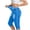 Blue, variant on Women's Printed Denim Look Yoga Capri Leggings, High Waist Ultra Stretch Breathable, 7/8 Workout Cropped Pants for Outdoor Blue L