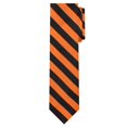 thumbnail image 2 of Jacob Alexander College Stripe Woven Extra Long Neck Tie for Big and Tall Men - Orange Black, 2 of 5