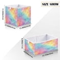 thumbnail image 3 of Storage Basket Foldable Open Organizers for Clothes Toys Books11.02x11.02x11.02in Pastel Rainbow Tie-dye Pattern, 3 of 8