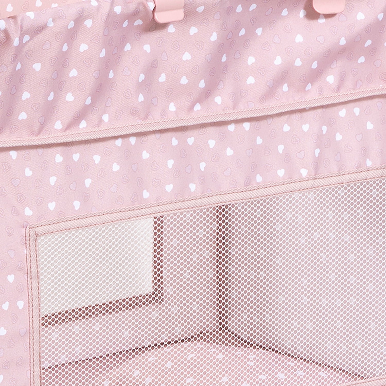 Bayer Design: Doll Multi-Bed - Soft Pink & Polka Dot - Sleep Playpen, Built-In Feeding Highchair, Pillow-Blanket, Care Center Fits 18" Dolls, Kids 3+