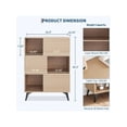 thumbnail image 4 of EastVita 3-Tier Wooden Storage Cabinet – Sturdy Particle Board Organizer With Adjustable Shelves Multi-Purpose Bookshelf For Living Room Bedroom Office and Entryway, 4 of 8