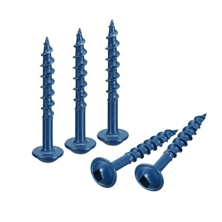 #8x1-1/4" Pocket Hole Screws, 150 Pack Square Drive Self Tapping Wood Screws, Blue