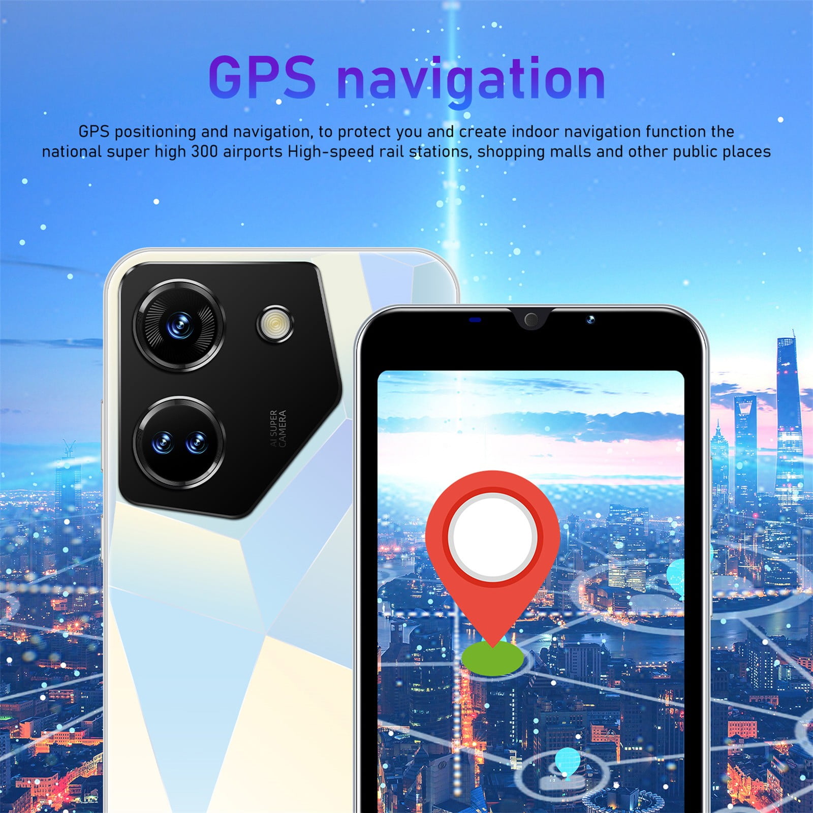 FYTPOV Android Phone, 5.5 Inch Smartphone SIM Android Gaming HD Camera WIFI Portable Mobile Phone, Cell Phones Unlocked