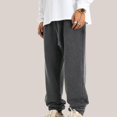 thumbnail image 4 of Pantalones largos para hombre, color liso, casuales, de pierna recta, pantalones largos para hombre, 4 of 5