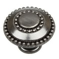 thumbnail image 2 of GlideRite 1-3/8 in. Round Double Ring Beaded Cabinet Knob, Brushed Pewter, Pack of 10, 2 of 5