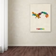 thumbnail image 4 of Trademark Fine Art Michael Tompsett Panama Watercolor Map Canvas Wall Art - 24x32, 4 of 4