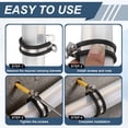 thumbnail image 4 of Uxcell 10Pcs 38mm(1.5") Abrazaderas de cable de acero inoxidable 304, 4 of 7