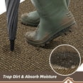 thumbnail image 2 of Dirt Trapper Door Mat 36" x 60", Non-Slip Washable Doormats Entrance Mat, Dirt Resistant and Absorbent Welcome Mat, Low Profile Floor Mats for Front Back Door and Entryway, Brown, 2 of 16