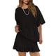 thumbnail image 3 of Conjunto de falda Panadila, camisa y falda casual de manga corta para mujer, 3 of 4