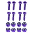 thumbnail image 3 of Juego de 8 piezas de repuesto de cabeza plana para monopatín, hardware de camión, montaje de longboard Púrpura kusrkot Tornillo de hardware para skateboard, 3 of 8
