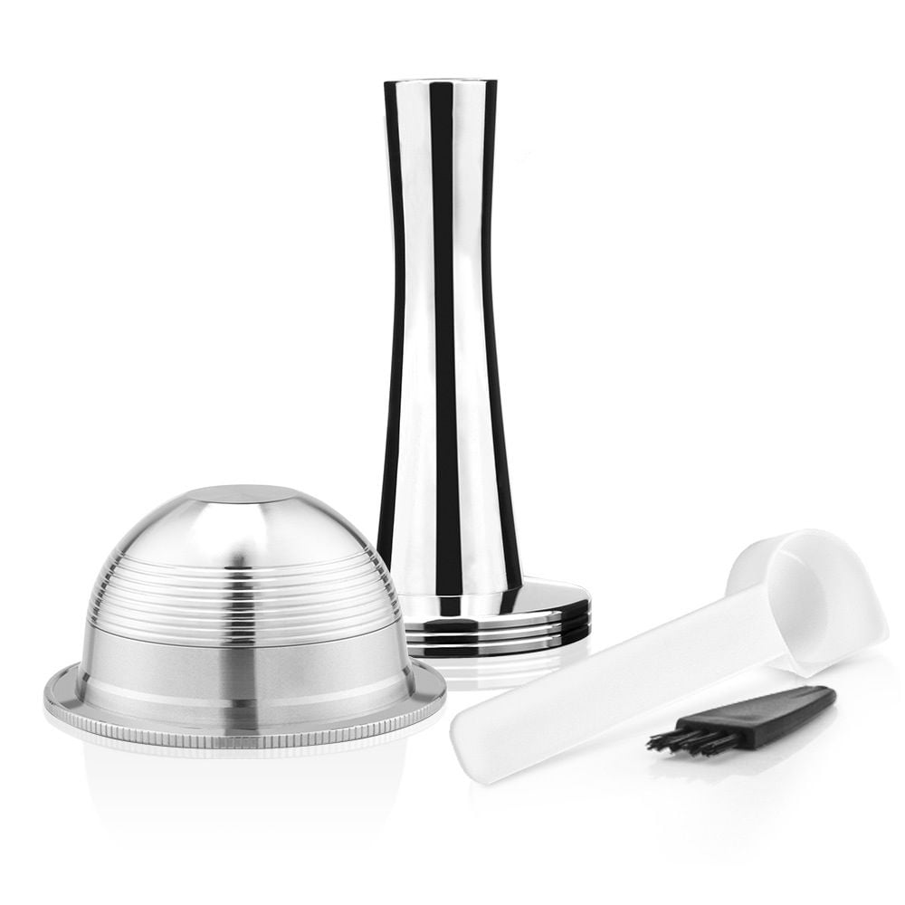 Bar Coffee Tool Stainless Steel Espresso Coffee Tamper Coffee Capsule Reusable Pods Refillable