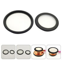 Minkissy Stethoscope Diaphragm Covers Black Clear 2 Sets Medical Auscultation Accessories