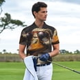 thumbnail image 3 of Rateoe Modern Funny Duck Pattern Men's Short Sleeve Polo Shirts, Golf Polo Shirts Short Sleeve Performance Moisture Wicking Dry-Small, 3 of 6
