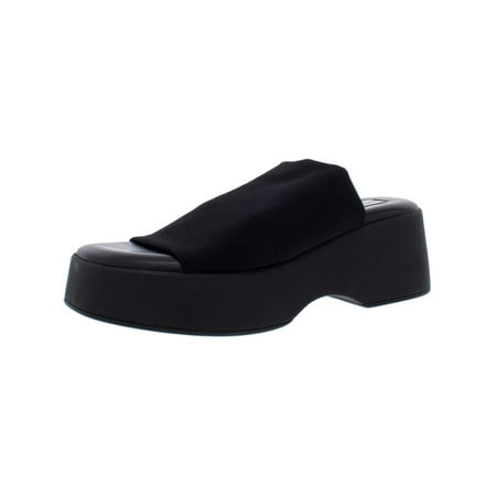 

Steve Madden Womens Slinky 30 Slip On Platform Sandals Black 8 Medium (B M)