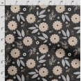 thumbnail image 3 of Soimoi Floral Printed, Japan Crepe SatinFabric By The Yard-54 Inch WideDecorative Sewing Fabric For Dresses, Kimonos, Gowns-Gray, 3 of 5