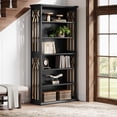 thumbnail image 5 of Tribesigns 6-Tier Bookshelf, 75-Inch Tall Bookcase, Large Bookshelves and Bookcases Freestanding Display Shelves, Wood Book Shelf for Living Room, Home Office, Bedroom, Black, 5 of 5