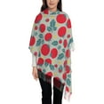thumbnail image 3 of Honeii Tomato Print Scarf Oversized Scarf Tassel Fall Winter Thick Scarf Warm Shawl Women,Women's Scarves & Wraps, 3 of 8