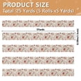 thumbnail image 3 of 5 Rolls Christmas Ribbon 1.5 inch Wide Decorative Ribbon for Gift Wrapping and Holiday Decorations Vintage Floral Print Pattern, 3 of 7