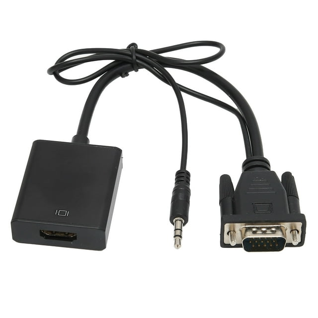 Adaptador de conversión de señal, convertidor de audio Convertidor de vídeo VGA a P Convertidor de interfaz multimedia VG Ato HD Robusto y resistente