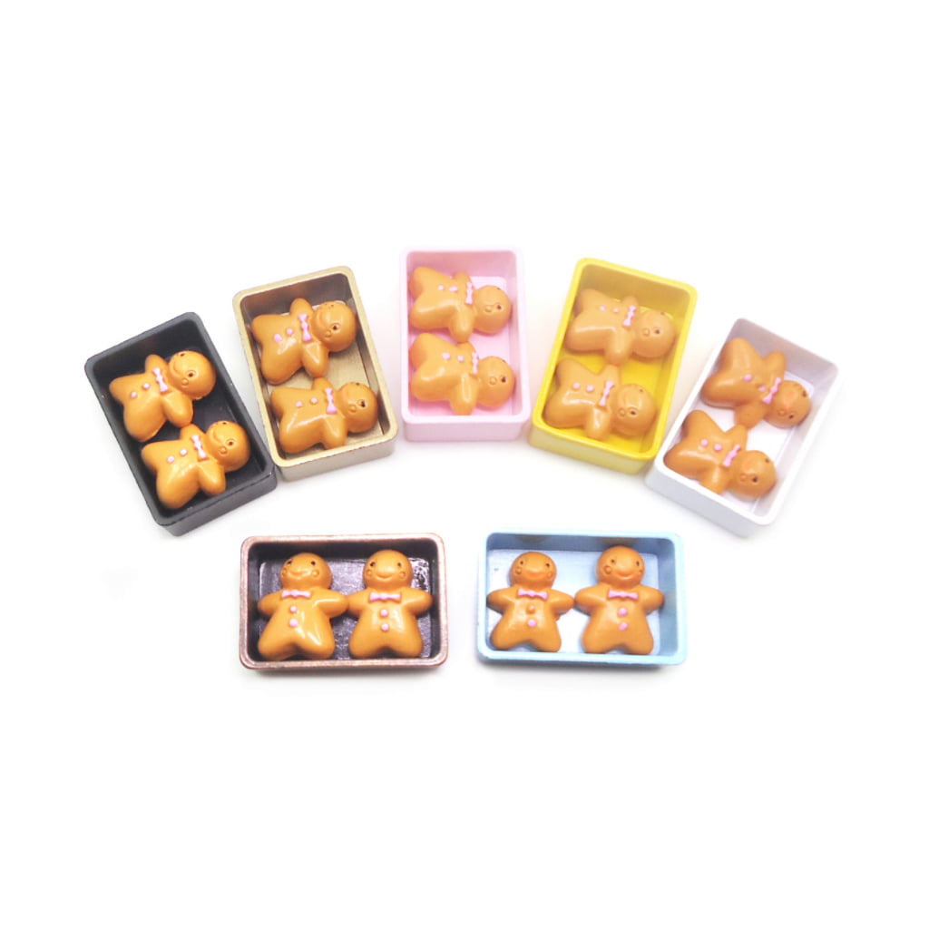 Fogun 1:12 Dollhouse Miniatures Accessories Biscuit Box With Cookies Set Kitchen Pretend Toy Doll House Accessories