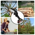 thumbnail image 6 of Electric Mini Chainsaw 6" Handheld Cordless Chainsaw 2 Battery Chain Wood Cutter, 6 of 8