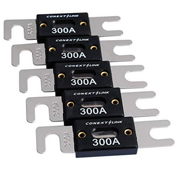 5pcs 300 Amp ANL Fuse Nickel Plated Blade Auto Stud Inline for 12V Car Audio Wiring System