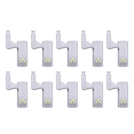 

Walmeck 10 PCS LED Sensor Hinge Light Lamp for Kitchen Cabinet Cupboard Closet Wardrobe White
