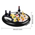 thumbnail image 2 of Snack Fruit Ice Bar PVC Pool Drink Mat plegable para adultos niños (negro), 2 of 9