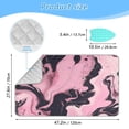 thumbnail image 2 of Ironing Mat Portable Ironing Blanket for Table Top Travel Ironing Pad for Washer Dryer 27.6" x 47.2" Marble Pattern Pink and Black, 2 of 6
