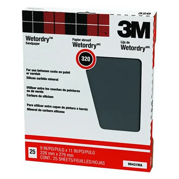 3M 99421NA 320A Grit Between Finish Coats Sanding Sheets