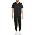 thumbnail image 3 of ClimateRight by Cuddl Duds Men's Woven Twill Scrub Joggers, 3 of 5