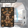 thumbnail image 5 of POLERO RV Entry Door Window Shade Sunshade Hook and Loop Fastener Camper Privacy Entrance Sun Blackout Fabric 17.3" x 26" (Cute Highland Cattle Sunflower), 5 of 7