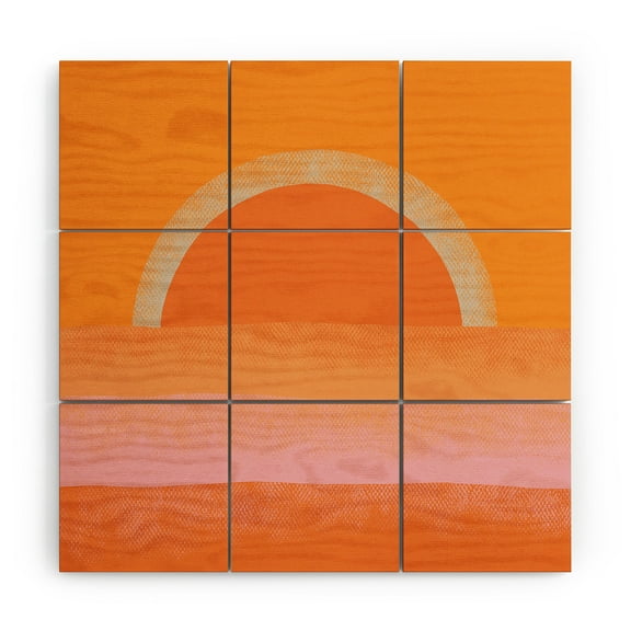 Society6 Alisa Galitsyna Warm Sunset Wood Wall Mural 3' x 3'