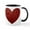 White/Black Inside, variant on CafePress - Diamond Plate Heart Mug - 11 oz Ceramic Mug - Novelty Coffee Tea Cup
