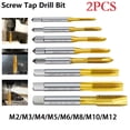 thumbnail image 3 of 2PCS Titanium Coating Screw Thread Tap Drill Bit M2- Metric Straight Flute, 3 of 6