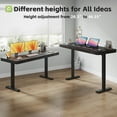 thumbnail image 4 of Homall 55x24"Electric Height Adjustable Standing Desk with Drawer and Charging Ports, Ergonomic Office&Home Computer Desk, Black, 4 of 7