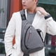 thumbnail image 4 of Hukapapa Nuevo bolso de pecho sencillo y ajustado para hombre, bolso cruzado multifuncional para ocio y deportes, gris, 4 of 5
