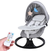 Electric Rocking Chair with Intelligent Induction System and Safety Harness,Remote Control Bluetooth-compatible Electric Rocker,Adjustable Backrest Smart Swing with Soft Music