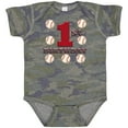 thumbnail image 3 of Inktastic First Birthday Baseball Boys Baby Bodysuit, 3 of 5