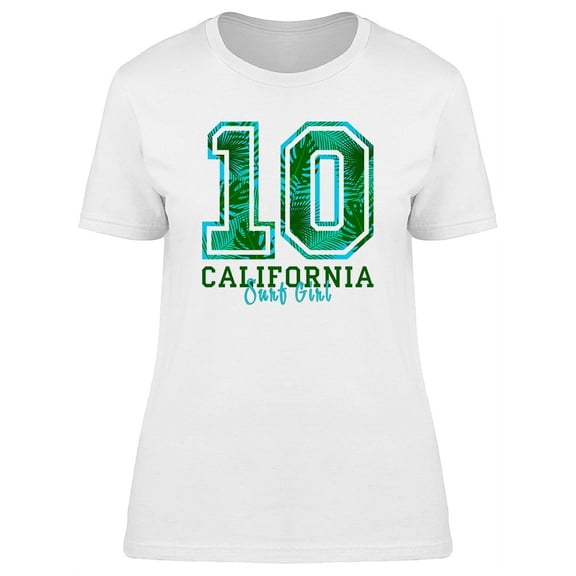 Surf Girl California Palm T-Shirt Women -Image by Shutterstock, Female XX-Large