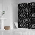 thumbnail image 2 of Black White Gothic Cat Skull Key Pattern Shower Curtain 84"x72" ,Bathroom Decorative Shower Curtains Set with 12 Hooks,Modern Waterproof Washable Shower Curtain, 2 of 6