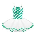 thumbnail image 2 of Alvivi Kids Girls Christmas Dance Dress Stripes Print Mesh Tutu Dancewear 4-16, 2 of 7