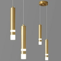 ZHLWIN 2-Light Modern Pendant Light Kitchen Fixture Dimmable LED Gold Mini Pendant Lighting fo Kitchen Island Bedroom Bedside Table Small Pendant Lights